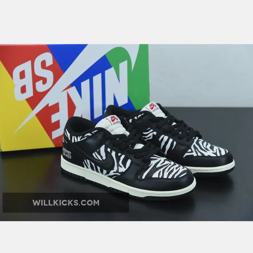 Quartersnacks x Nike SB Dunk Low 'Zebra' Black/White DM3510-001 Zebra Dunks