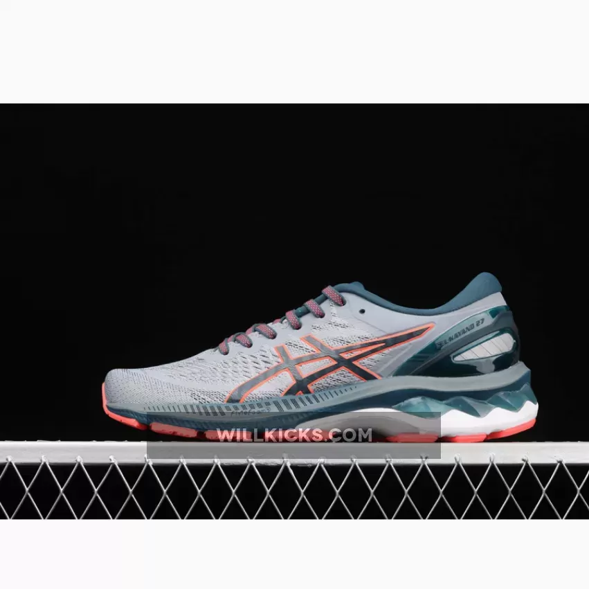 Asics Men's GEL-KAYANO 27 Running Shoes Sheet Rock/Magnetic Blue Asics Mens Gel-kayano 27 Running Shoes