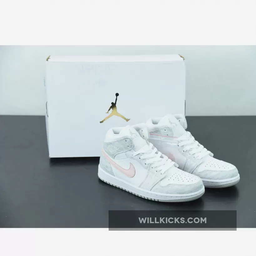 Air Jordan 1 Mid SE Light Iron Ore/Atmosphere-White / air jordan light ore