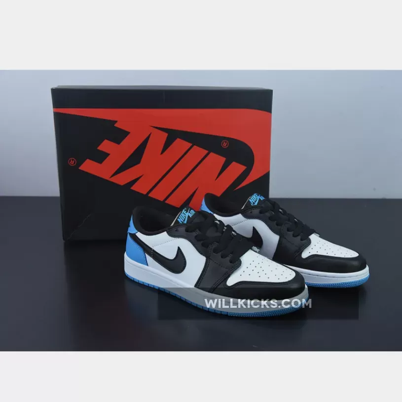 Air Jordan 1 Low OG 'UNC' White/Dark Powder Blue-Black CZ0790-104 / air jordan low powder blue