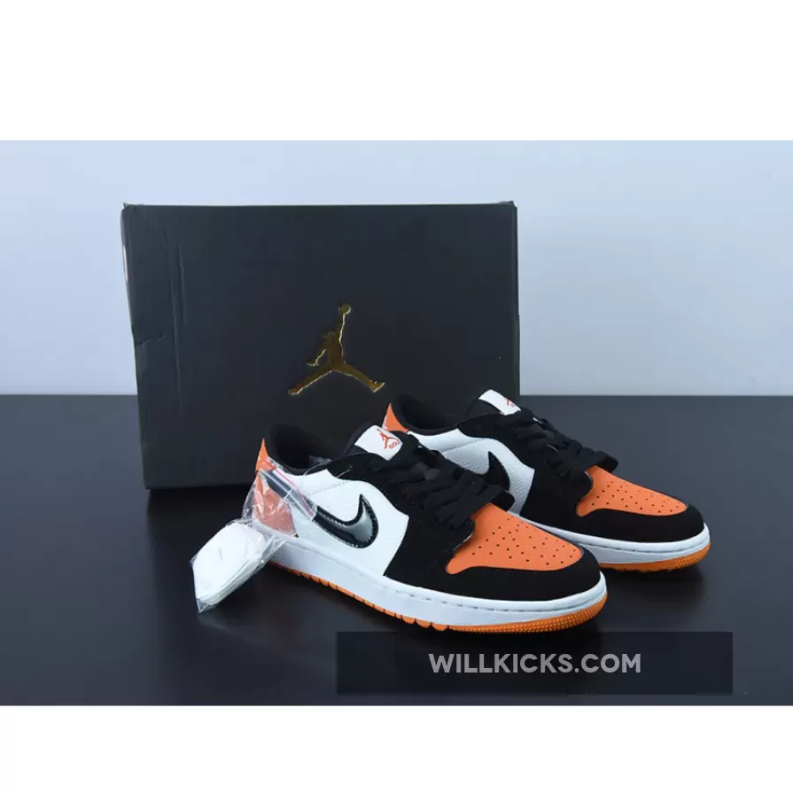 Air Jordan 1 Low Golf 'Shattered Backboard' Starfish/White/Black DD9315-800, air jordan 1 low golf shattered backboard