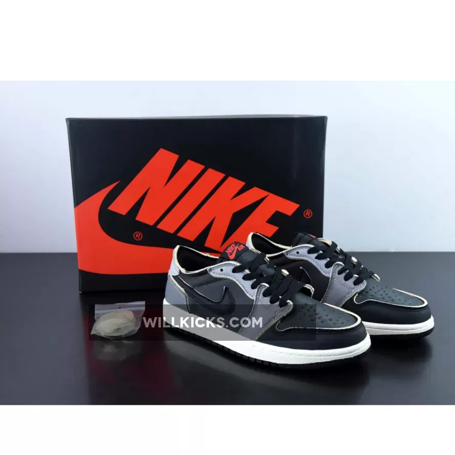 Air Jordan 1 Low OG EX Black/Dark Smoke Grey DV0982-006 / black and smoke grey jordan 1