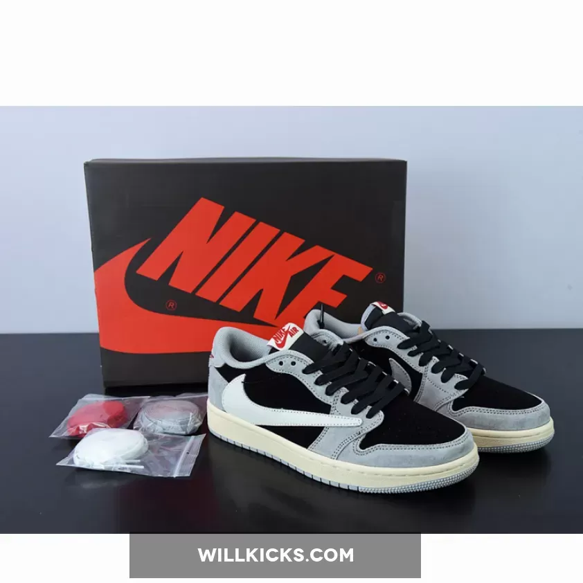 Travis Scott x Air Jordan 1 Low OG Grey/Black/Cream DM7866-010 - air jordan 1 low grey and black