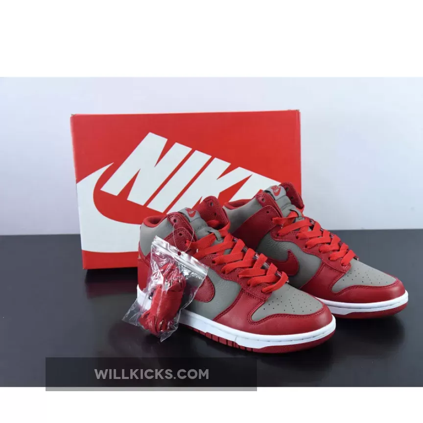 Nike Dunk High 'UNLV' Soft Grey/University Red 850477-001 Restock