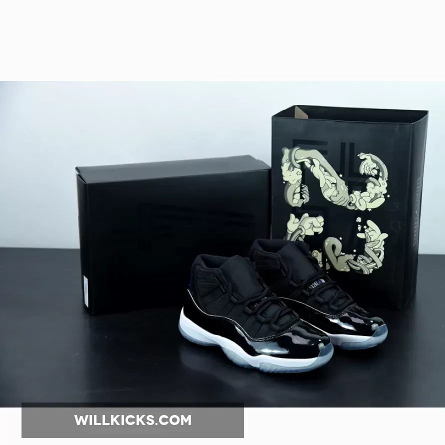 Air Jordan 11 'Space Jam' Black/Dark Concord-White 378037-003 / space jam jordan 11 concord