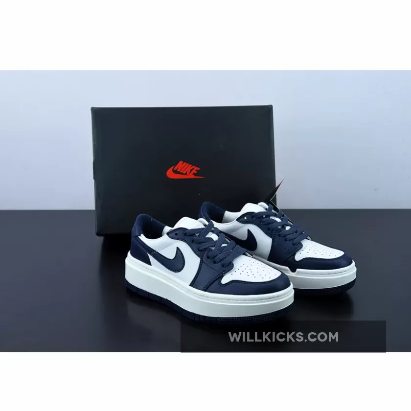 Air Jordan 1 Elevate Low White/Midnight Navy-Sail DH7004-141 - jordan 1 navy