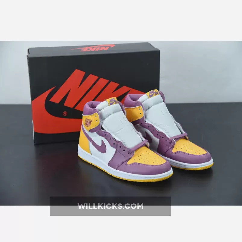 Air Jordan 1 High OG 'Brotherhood' Gold/Bordeaux-White 555088-706 - light bordeaux jordan 1