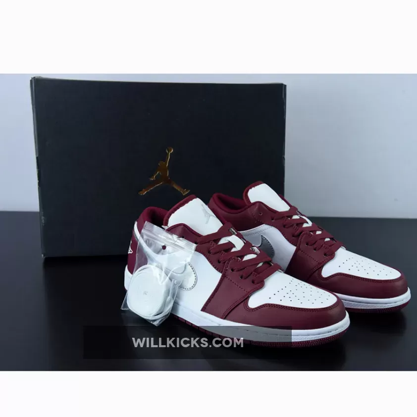 Air Jordan 1 Low White Bordeaux 553558-615 #air jordan 1 bordeaux