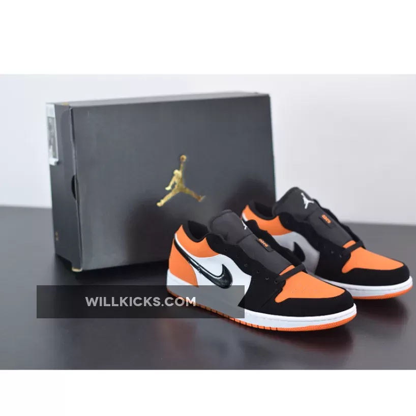 Air Jordan 1 Low 'Shattered Backboard' White/Black/Starfish 553558-128 / starfish 1 lows