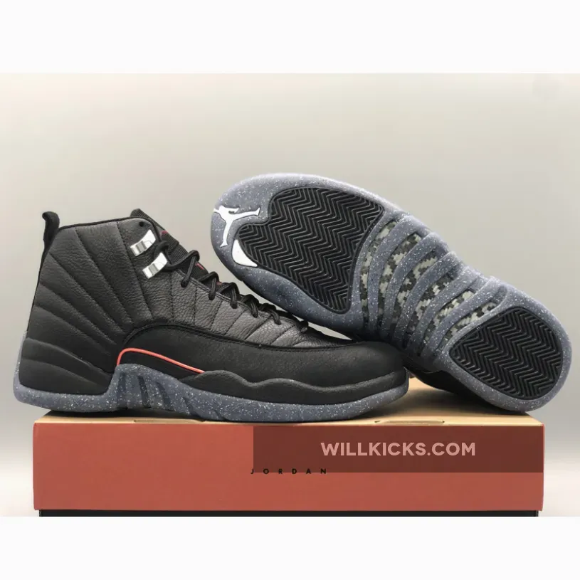 Air Jordan 12 'Utility' Black/Black-Bright Crimson-White DC1062-006, air jordan utility black