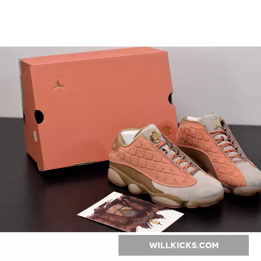 Clot X Air Jordan 13 Low Sepia Stone/Canteen-Terra Blush AT3102-200 For Sale