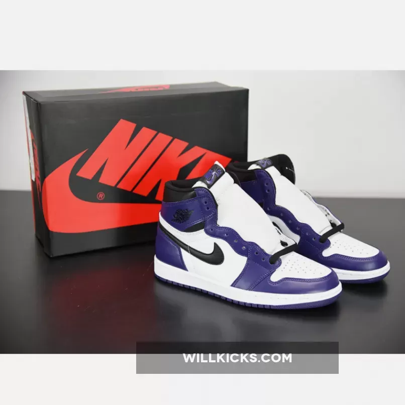 Air Jordan 1 High OG Court Purple/White-Black, black white and purple jordan 1s