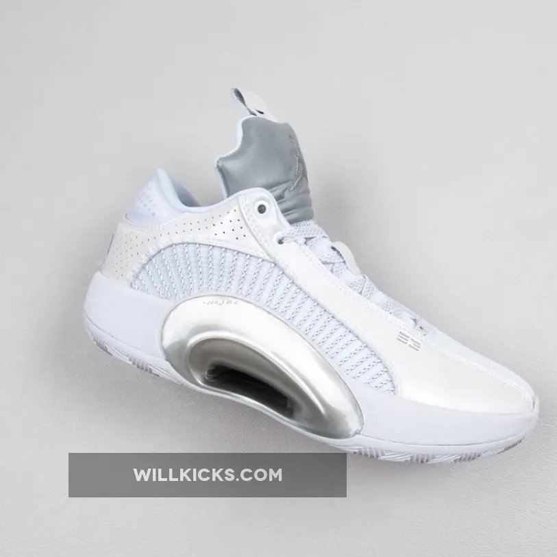 Air Jordan 35 Low White/White-Metallic Silver CW2459-100 #jordan 35 size 13