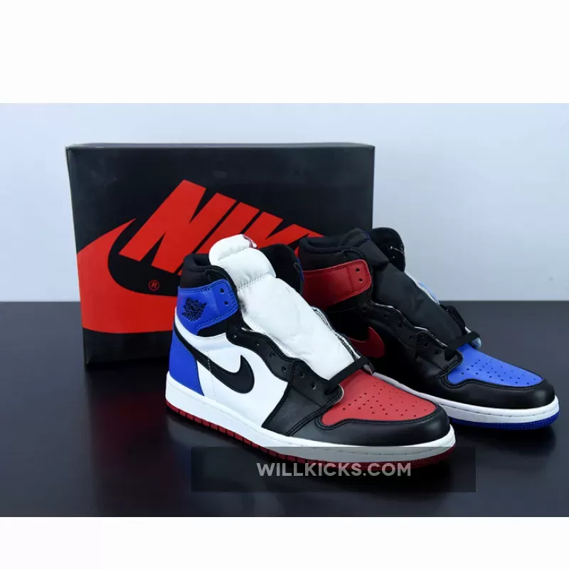 Air Jordan 1 Retro High 'Top 3' Black/White-Varsity-Royal-Varsity Red / jordan one top 3