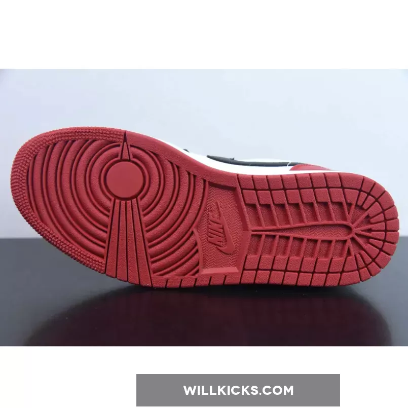 Air Jordan 1 Low 'Bred Toe' White/Black-Varsity Red 553558-161 Restock