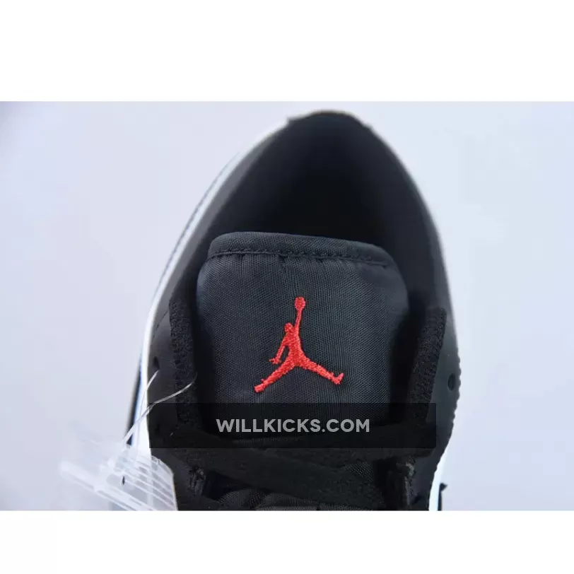 Air Jordan 1 Low 'Bred Toe' White/Black-Varsity Red 553558-161 Restock