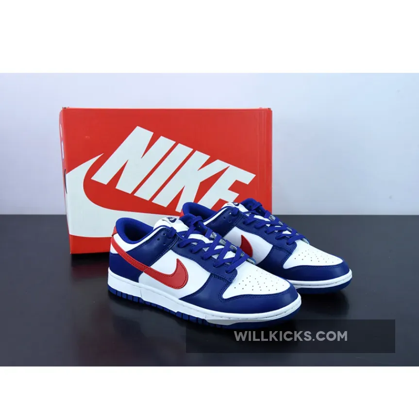 Nike Dunk Low USA White/Royal-University Red DD1503-119 - dunk lows university red