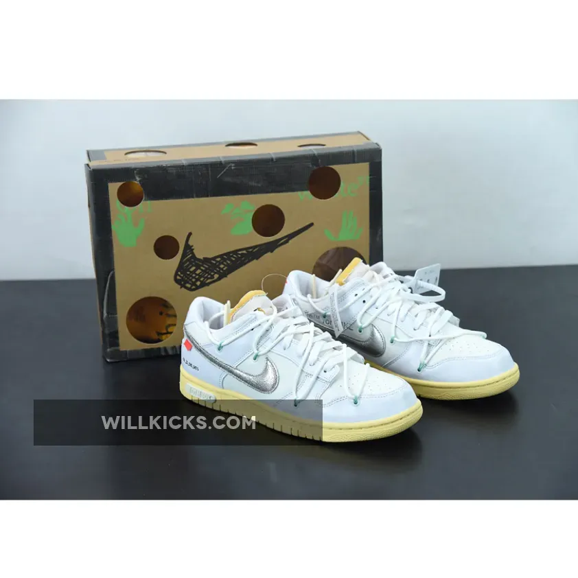 Silver Dunk Lows / Off-White™ x Nike Dunk Low '01 of 50' Silver White 1675867554