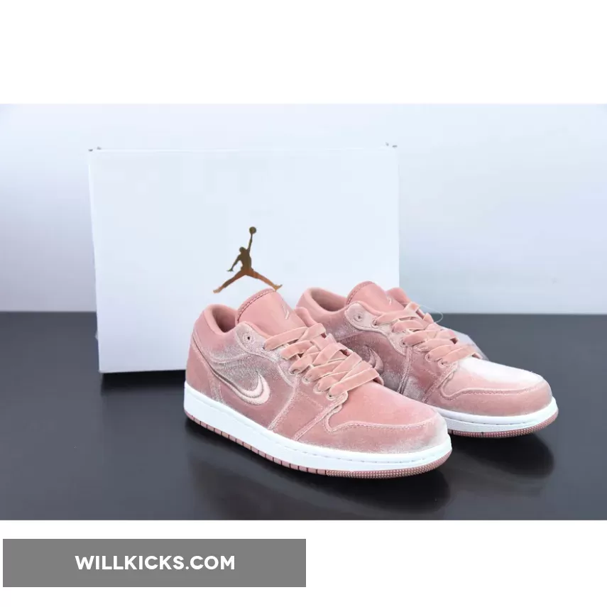 Air Jordan 1 Low 'Pink Velvet' DQ8396-600 Brand New
