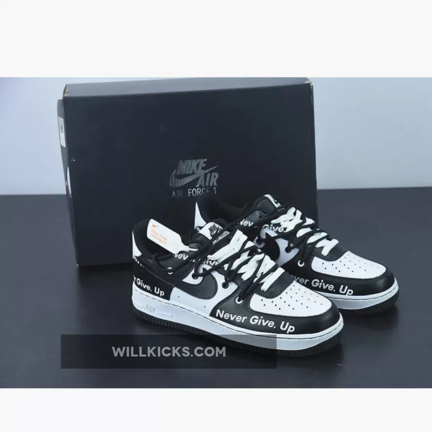 Nike Air Force 1 Low 'Never Give Up' Black White 1675865190 Online Sale