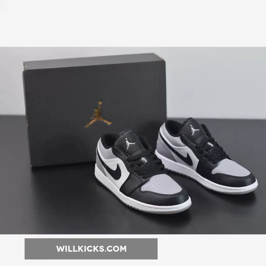 Air Jordan 1 Low White/Atmosphere-Black 553558-110, air jordan 1 low white/atmosphere grey-black
