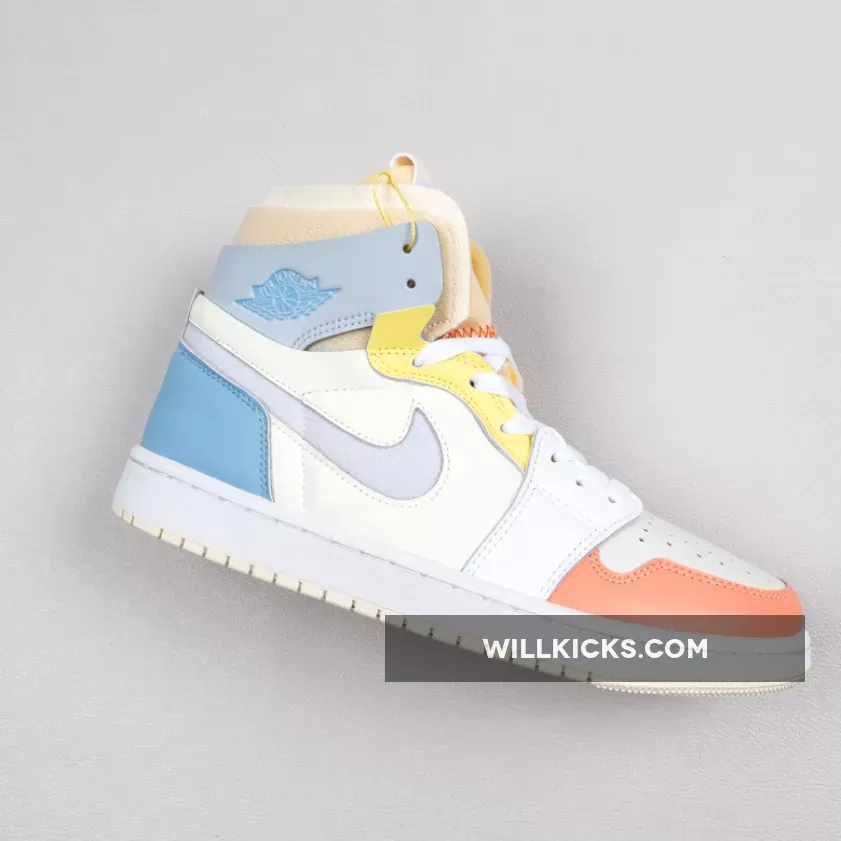 Air Jordan 1 Zoom CMFT 'To My First Coach' White/Light Zitron DJ6910-100 #jordan zitron