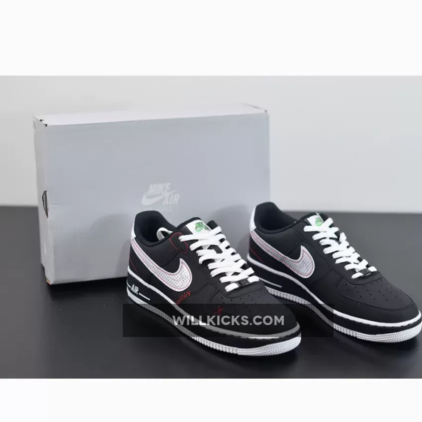 Nike Air Force 1 Low Black Grey CU6646-001 / nike air force 1 '07 lv8 bright crimson
