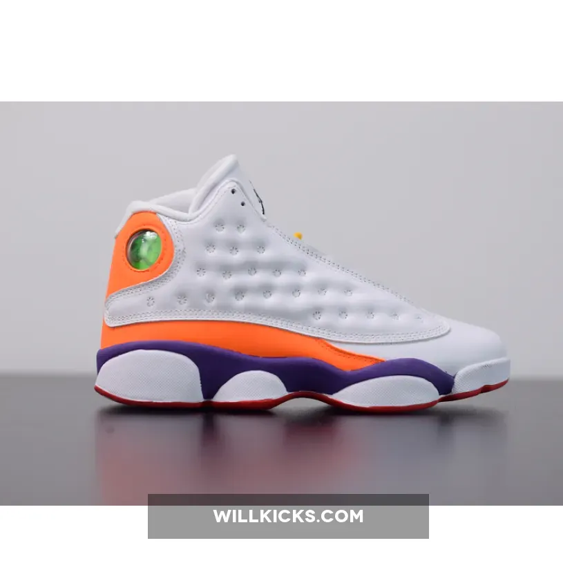 Air Jordan 13 Retro GS 'Playground' White/Black-Court Purple-Total Orange - jordan 13 retro white/black/court purple/total orange