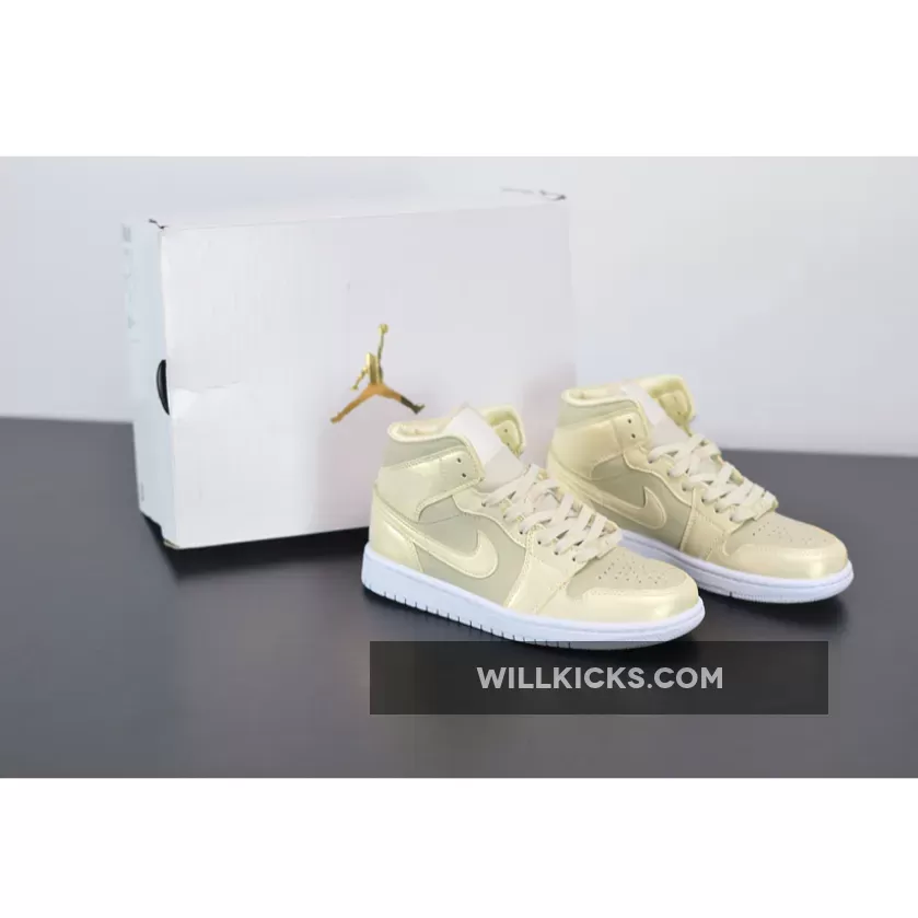 Air Jordan 1 Mid Lemon Yellow CK6587-200, air jordan 1 mid lemon yellow