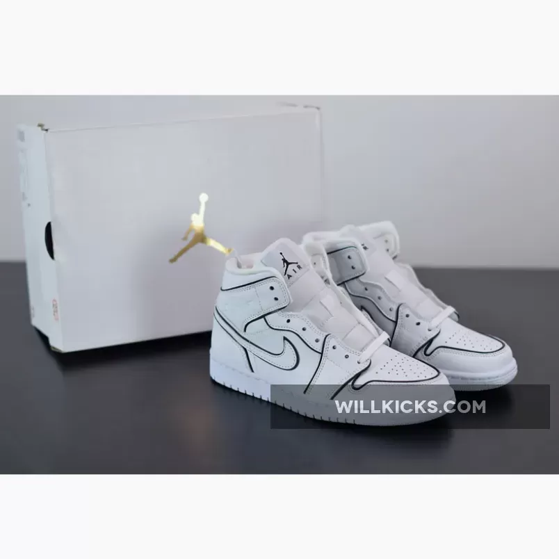 Air Jordan 1 Mid SE Iridescent White CK6587-100, jordan 1 mids reflective