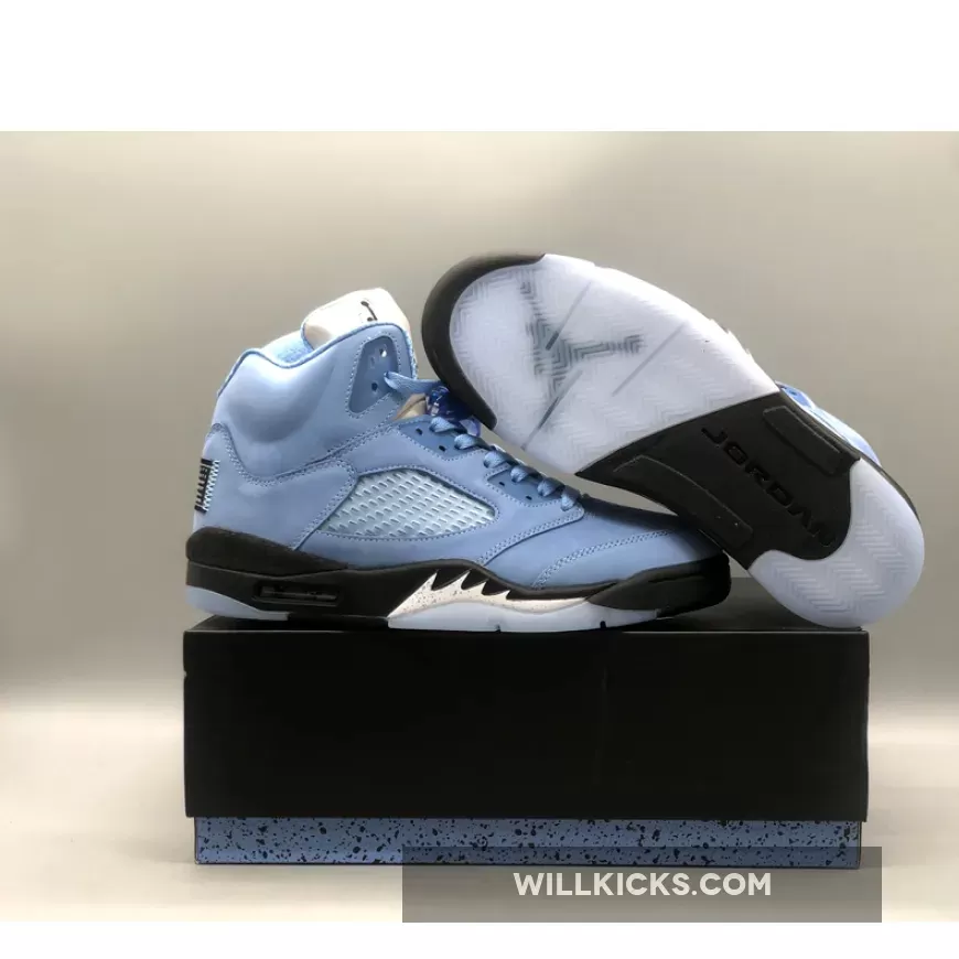 Air Jordan 5 'UNC' University Blue/Black-White DV1310-401 #jordan 5 blue white
