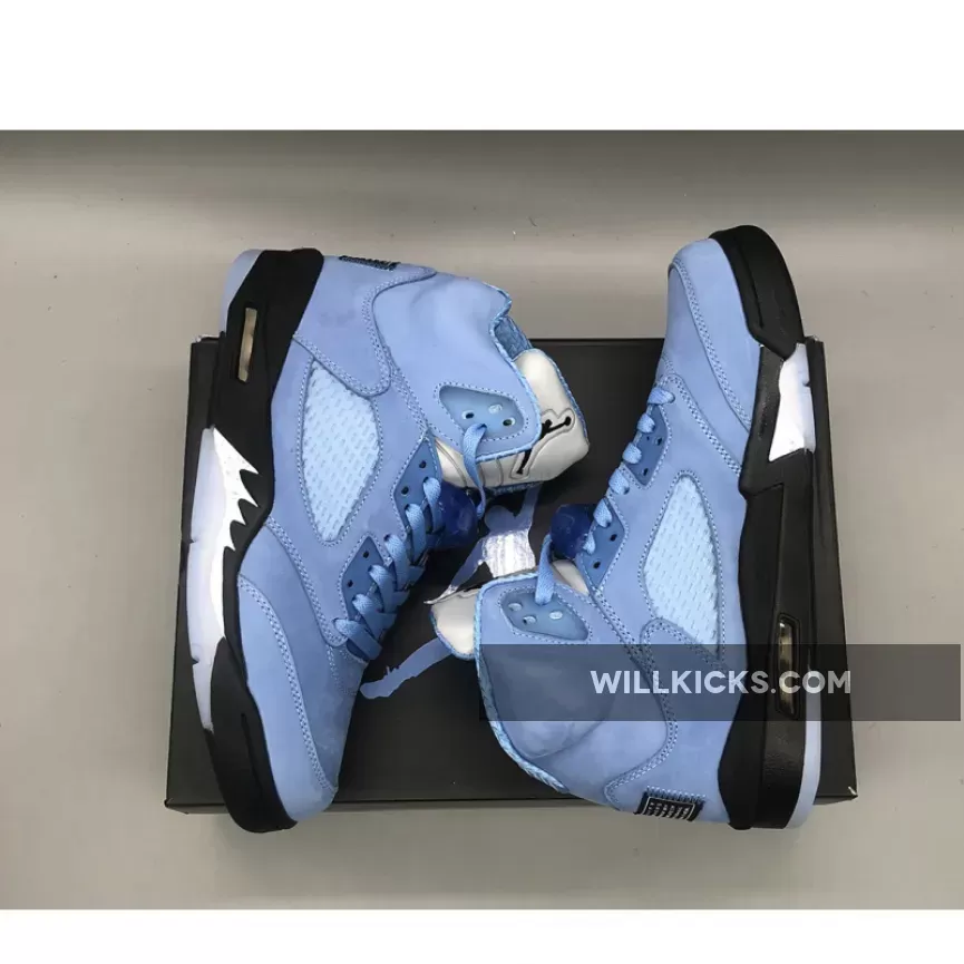 Air Jordan 5 'UNC' University Blue/Black-White DV1310-401 #jordan 5 blue white