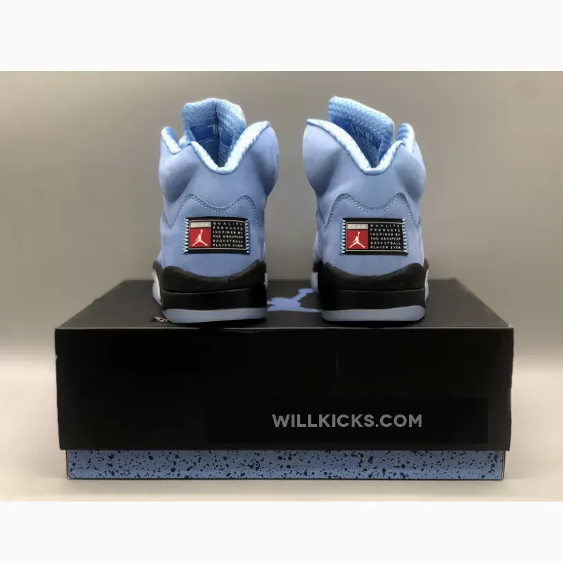 Air Jordan 5 'UNC' University Blue/Black-White DV1310-401 #jordan 5 blue white