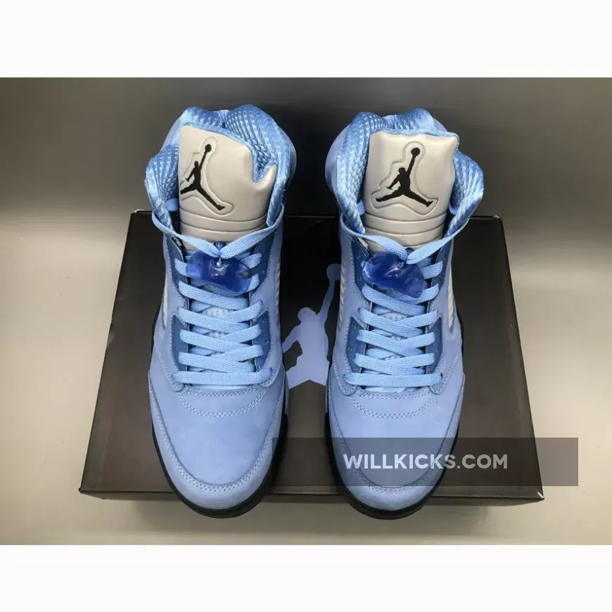 Air Jordan 5 'UNC' University Blue/Black-White DV1310-401 #jordan 5 blue white
