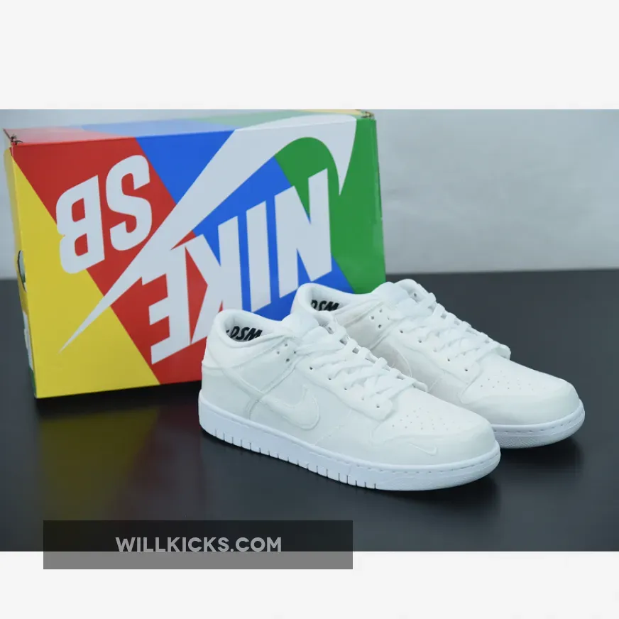 Dover Street Market x Nike Dunk Low Triple White DH2686-100 / dover street market dunks