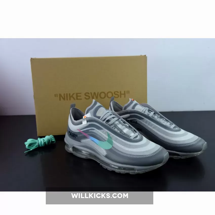 Off-White X Nike Air Max 97 White/Cone-Ice Blue AJ4585-200 Discount