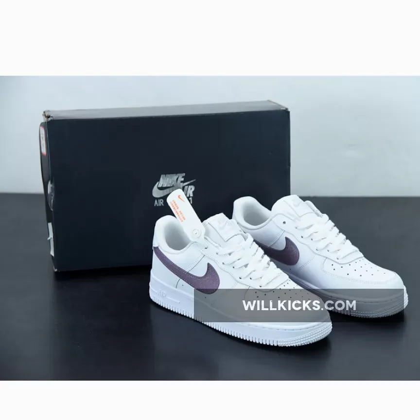 Nike Air Force 1 Low Glitter Swoosh Purple DH4407-102 Nike With Glitter Swoosh