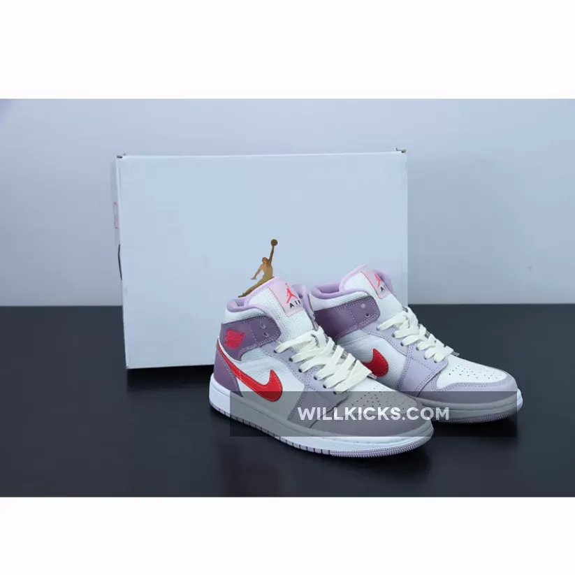 Air Jordan 1 Mid WMNS Valentine's Day White/Pink-Red / pink and red jordan 1