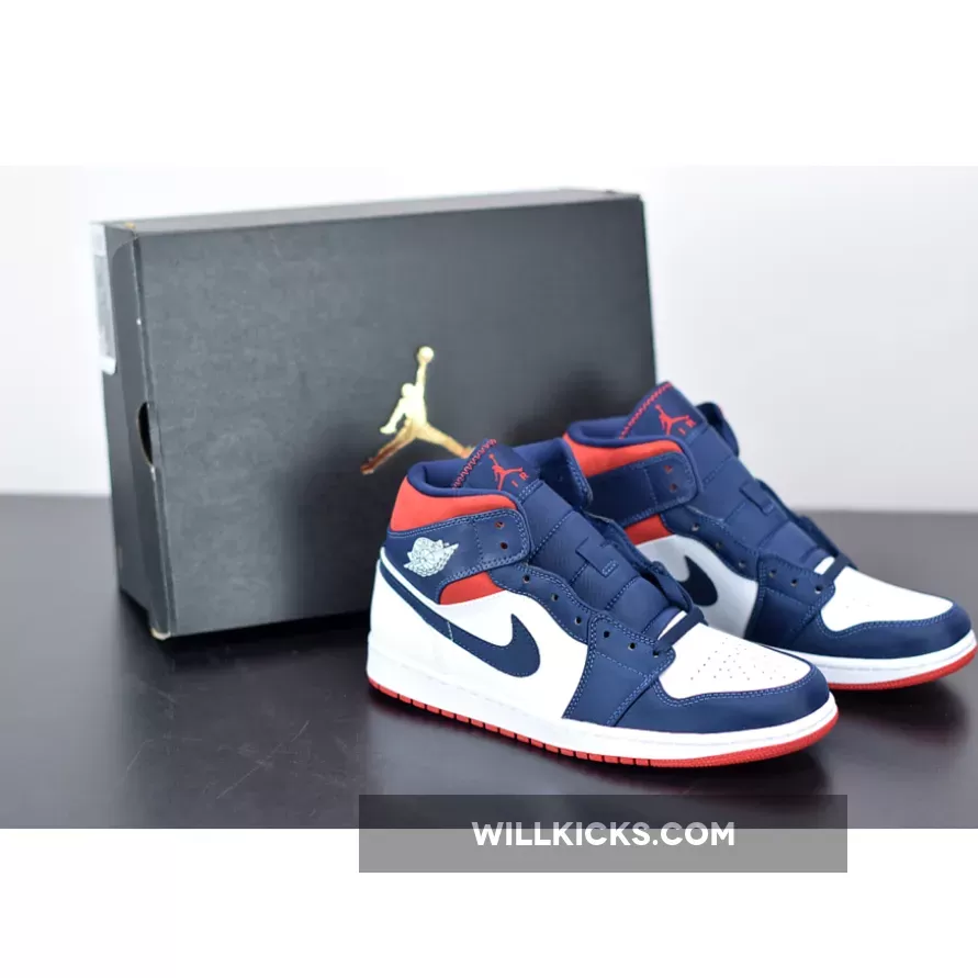 Air Jordan 1 Mid SE 'USA' White/University Red - air jordan 1 mid se usa