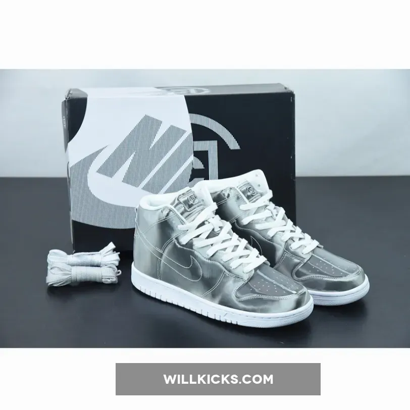 CLOT X Nike Dunk High Metallic Silver/White DH4444-900 / clot nike dunk high