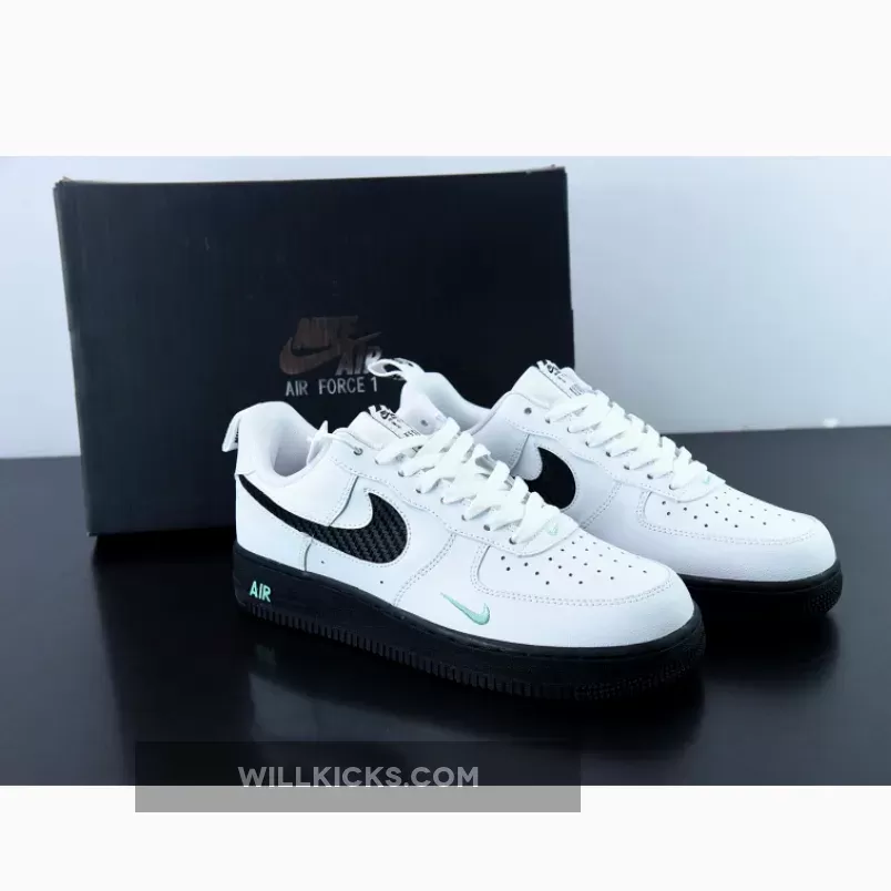 Nike Air Force 1 Low White Black Teal DR0155-100 #air force 1 teal