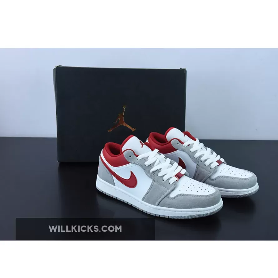 Air Jordan 1 Low White/Grey-Red DC6991-016 - jordan 1 low se smoke grey