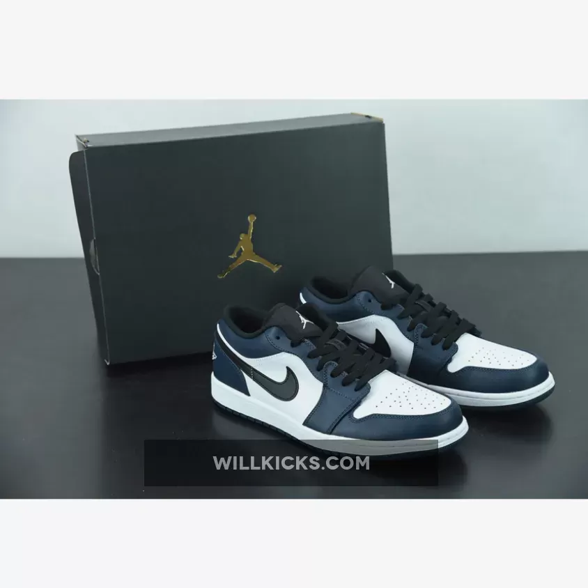 Air Jordan 1 Low White/Dark Teal-Black 553558-411 #black purple and teal jordans