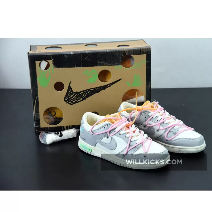 Off-White x Nike Dunk Low '09 of 50' Sail/Neutral Grey / neutral color dunks