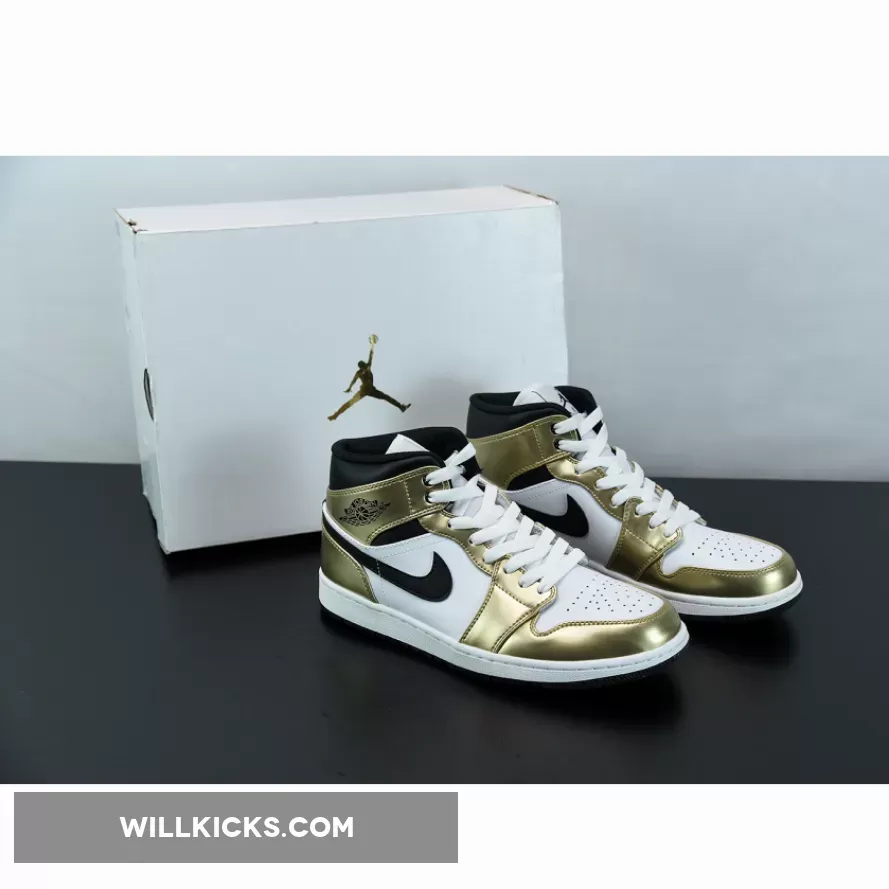 Air Jordan 1 Mid SE Metallic Gold/White-Black DC1419-700