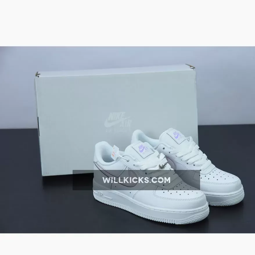Nike Air Force 1 Low 'Chenille Swooshes' White/Photon Dust/Lilac/Venice / nike chenille swoosh