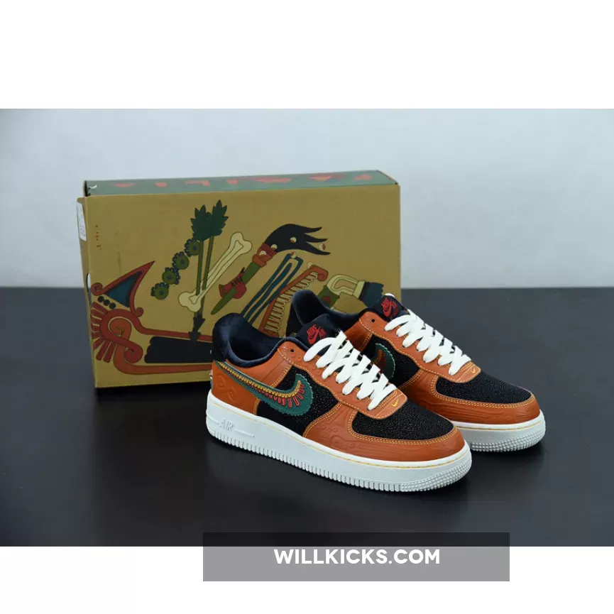 Nike Air Force 1 Low 'Siempre Familia' Black/Orange-White #nike af1 familia