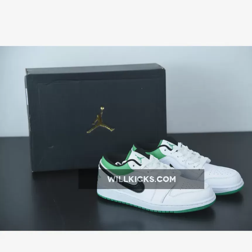 Air Jordan 1 Low 'Celtics' White Green 553558-129 #celtics jordans