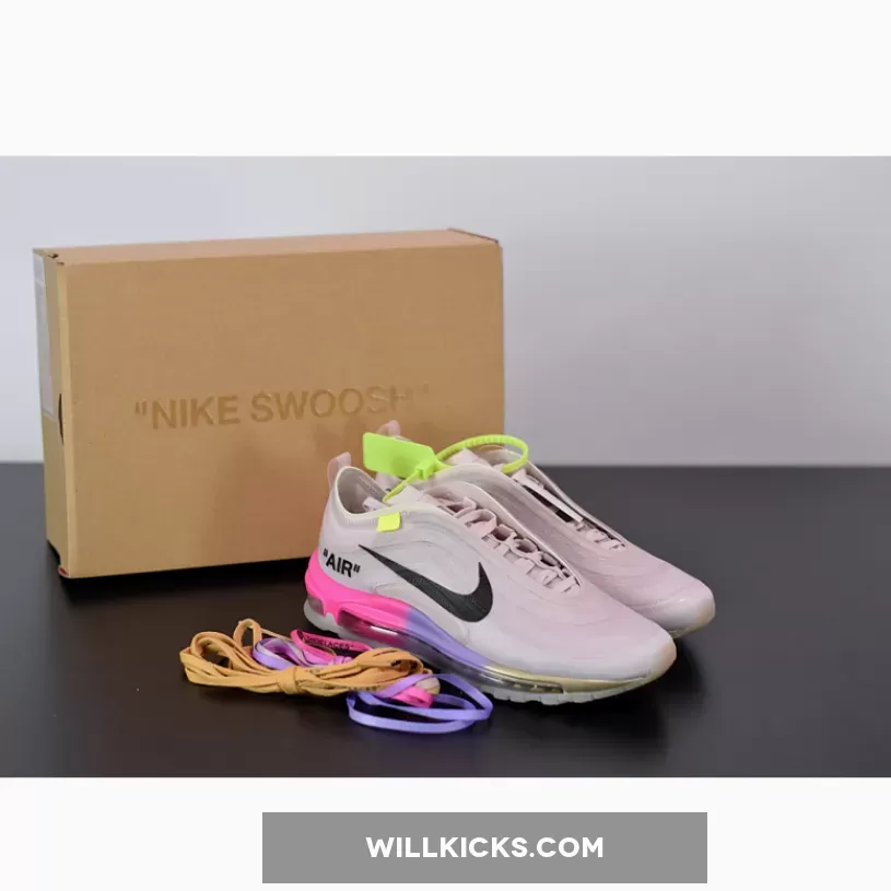 Off-White X Nike Air Max 97 Elemental Rose/Barely Rose-White-Black AJ4585-600 Discount