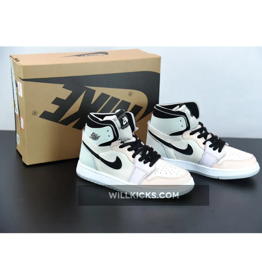Air Jordan 1 Zoom Comfort 'Easter' White/Grey Heather-Olive Aura-Khaki - air jordan 1 zoom comfort easter